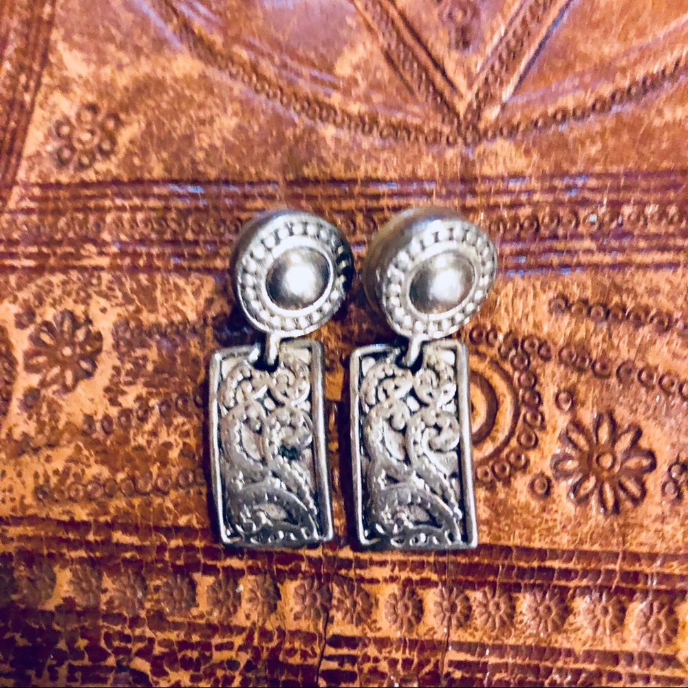 Silver dangle earrings